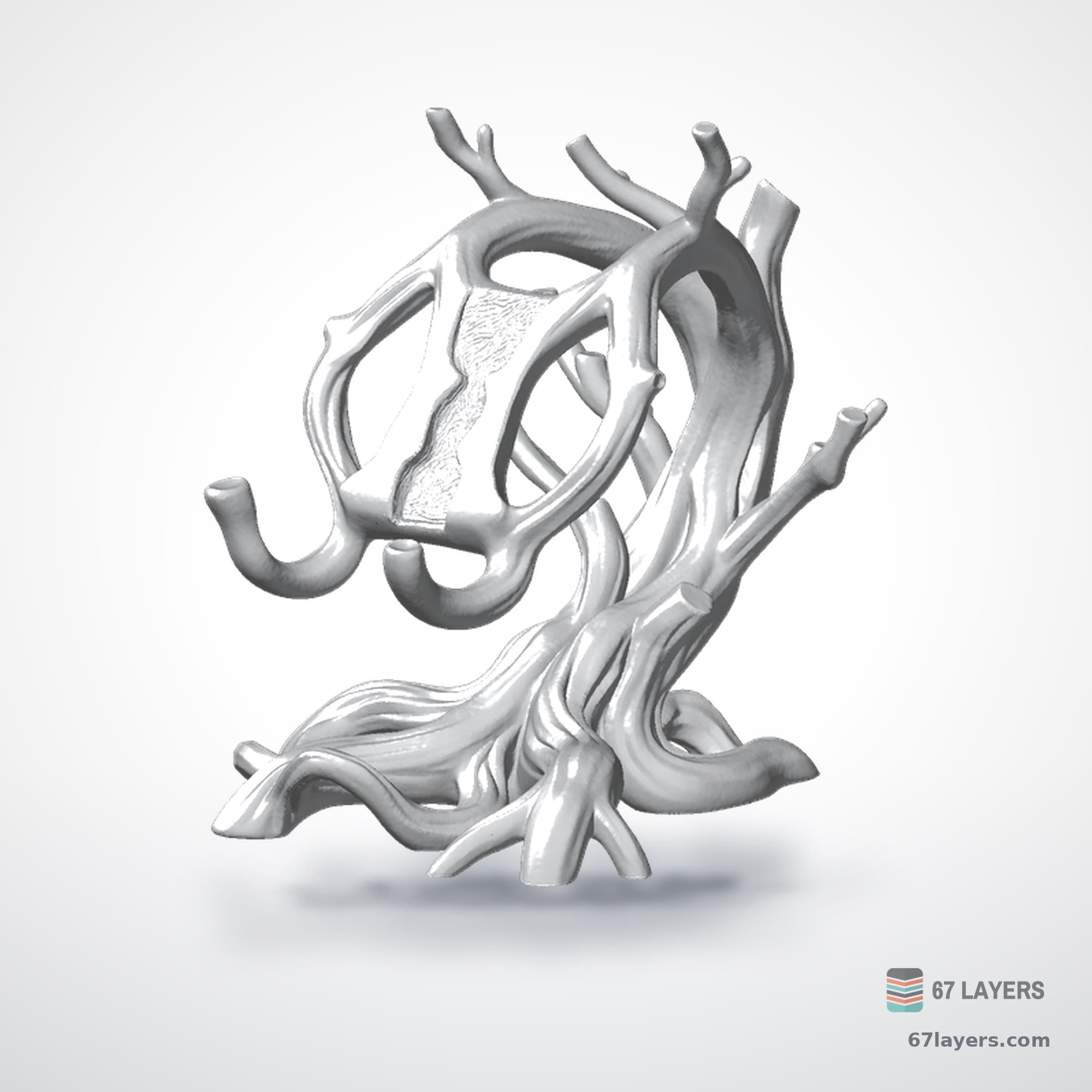Coral Branch Sculpture, alternate view 2