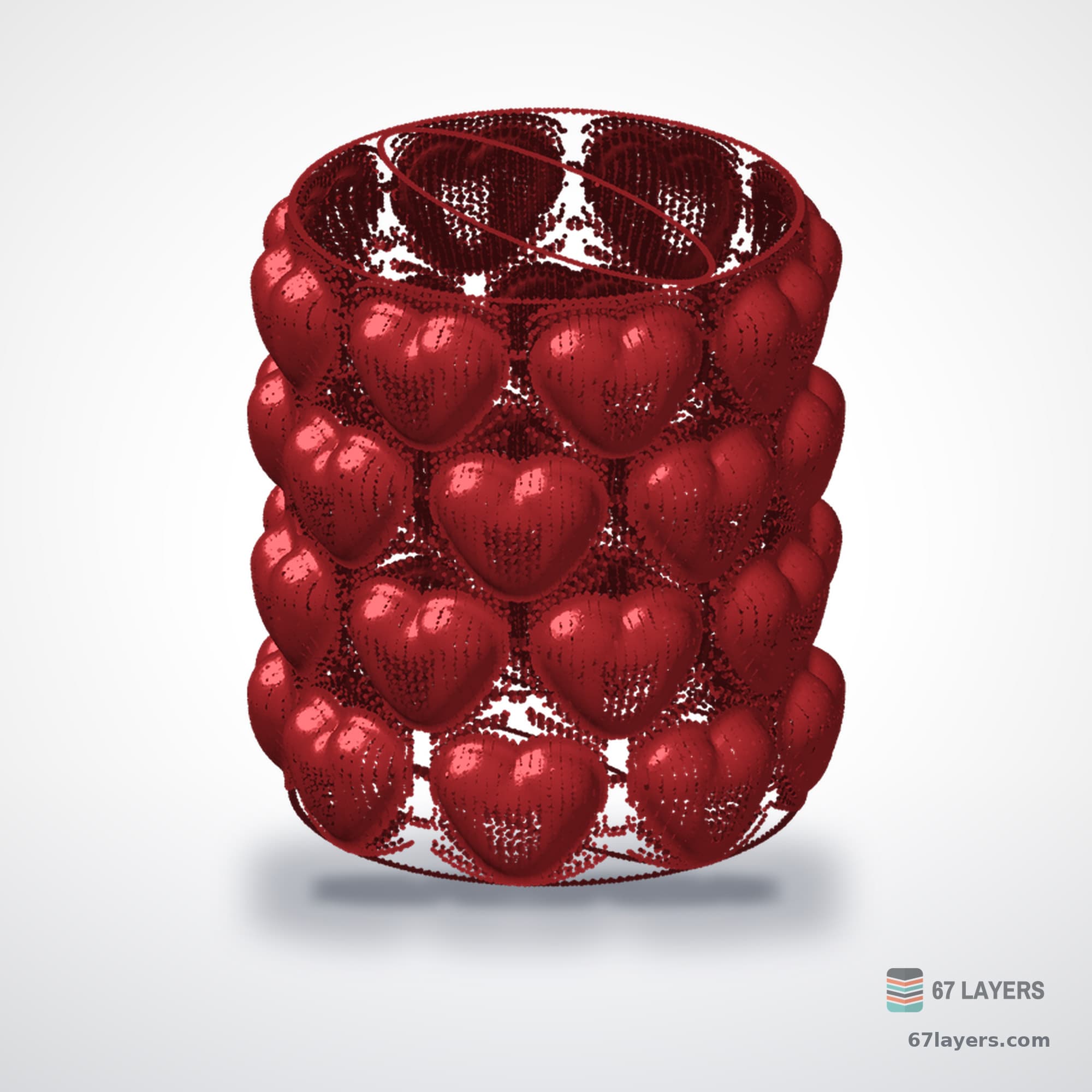 Valentines Heart Vase, alternate view 1