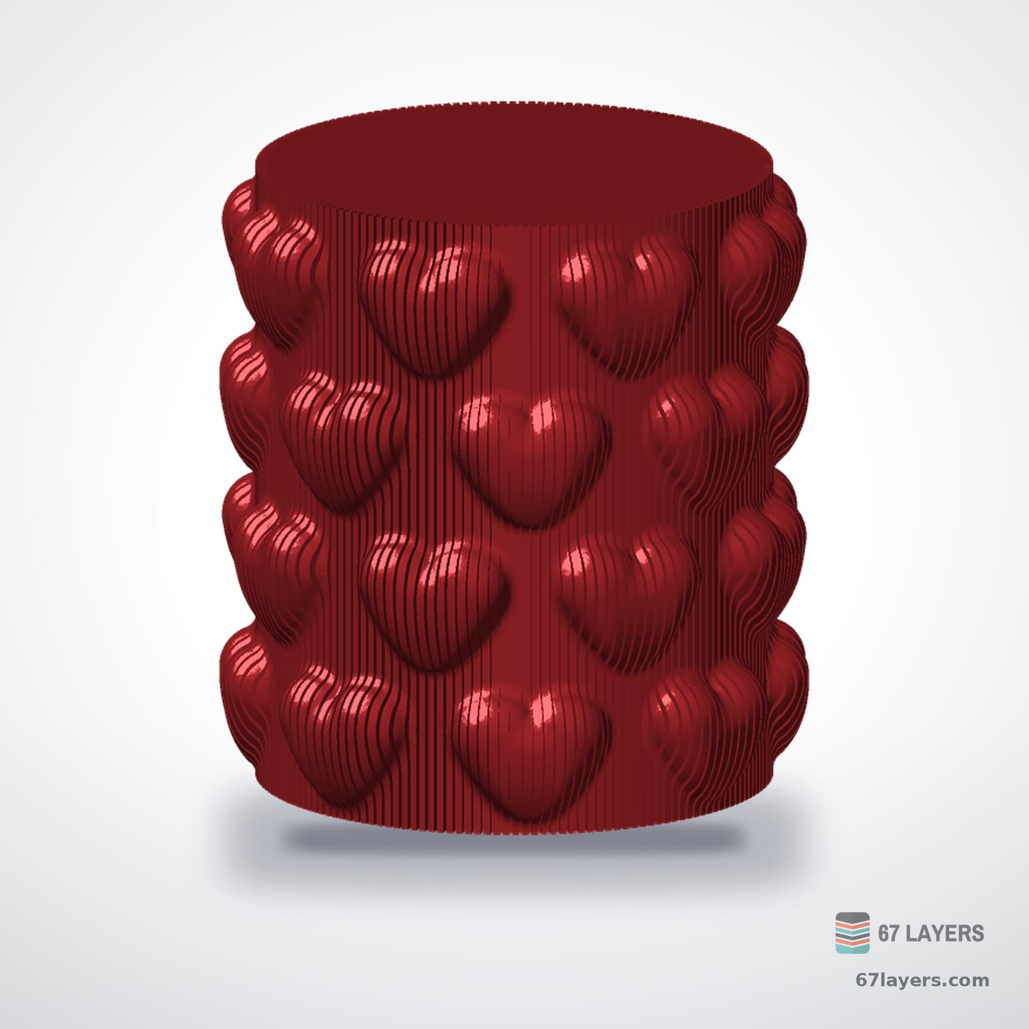 Valentines Heart Vase, alternate view 2