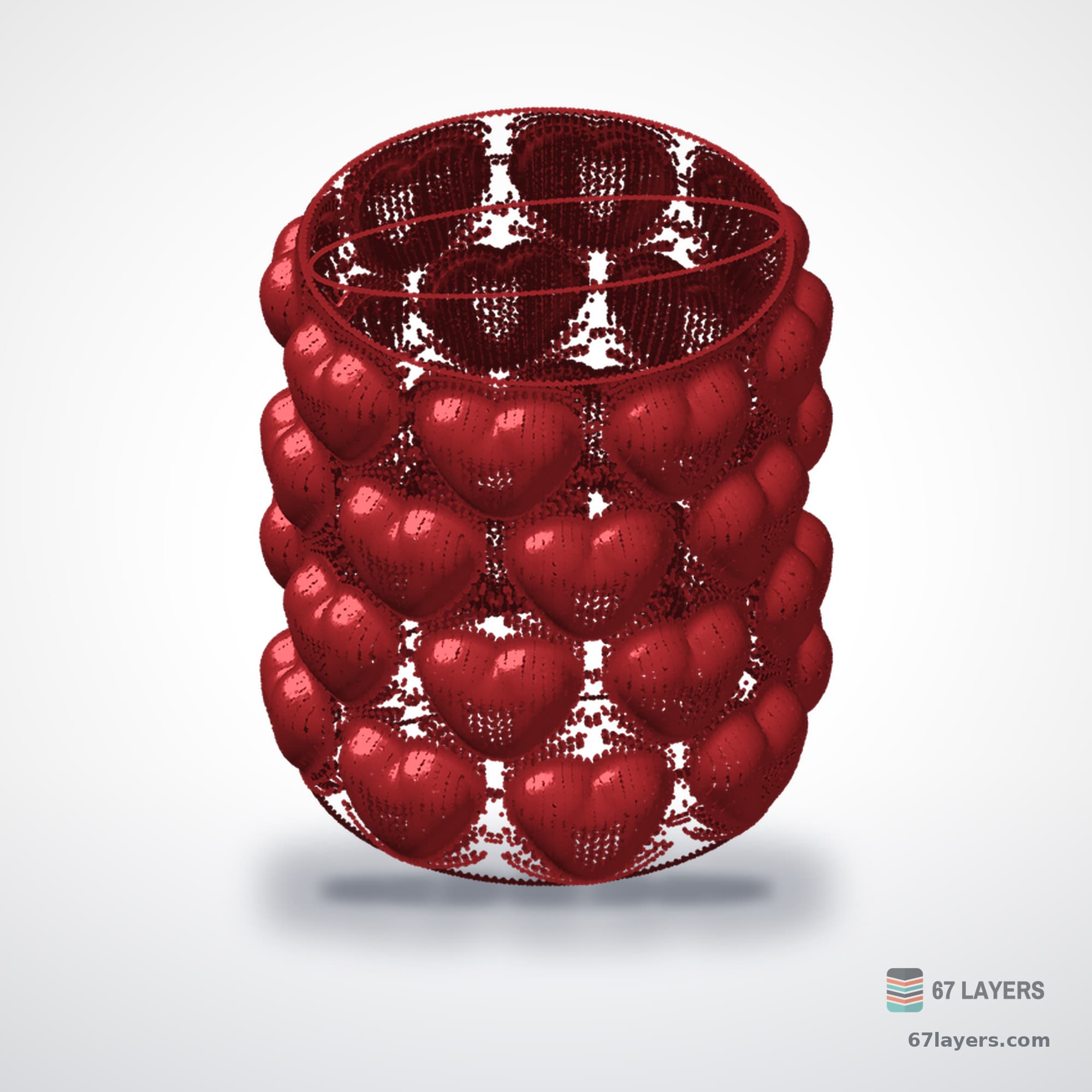 Valentines Heart Vase, alternate view 3