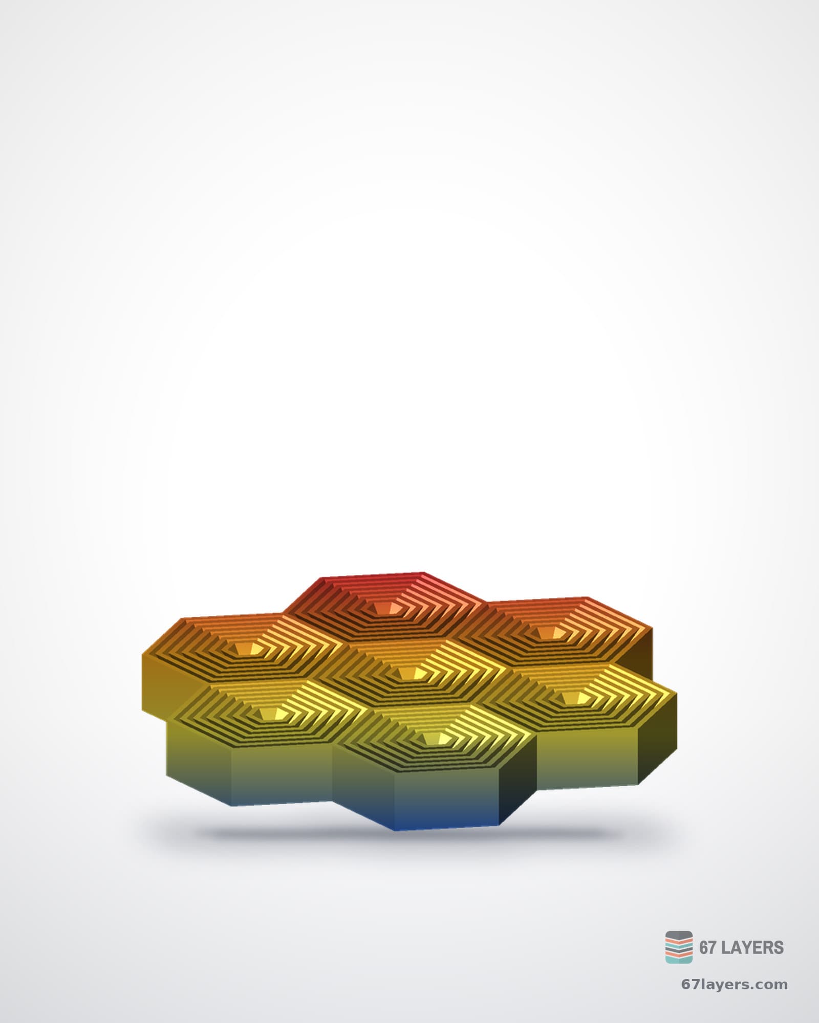 White 3D-printed honeycomb fidget toy with hexagonal tiles, studio product shot on white