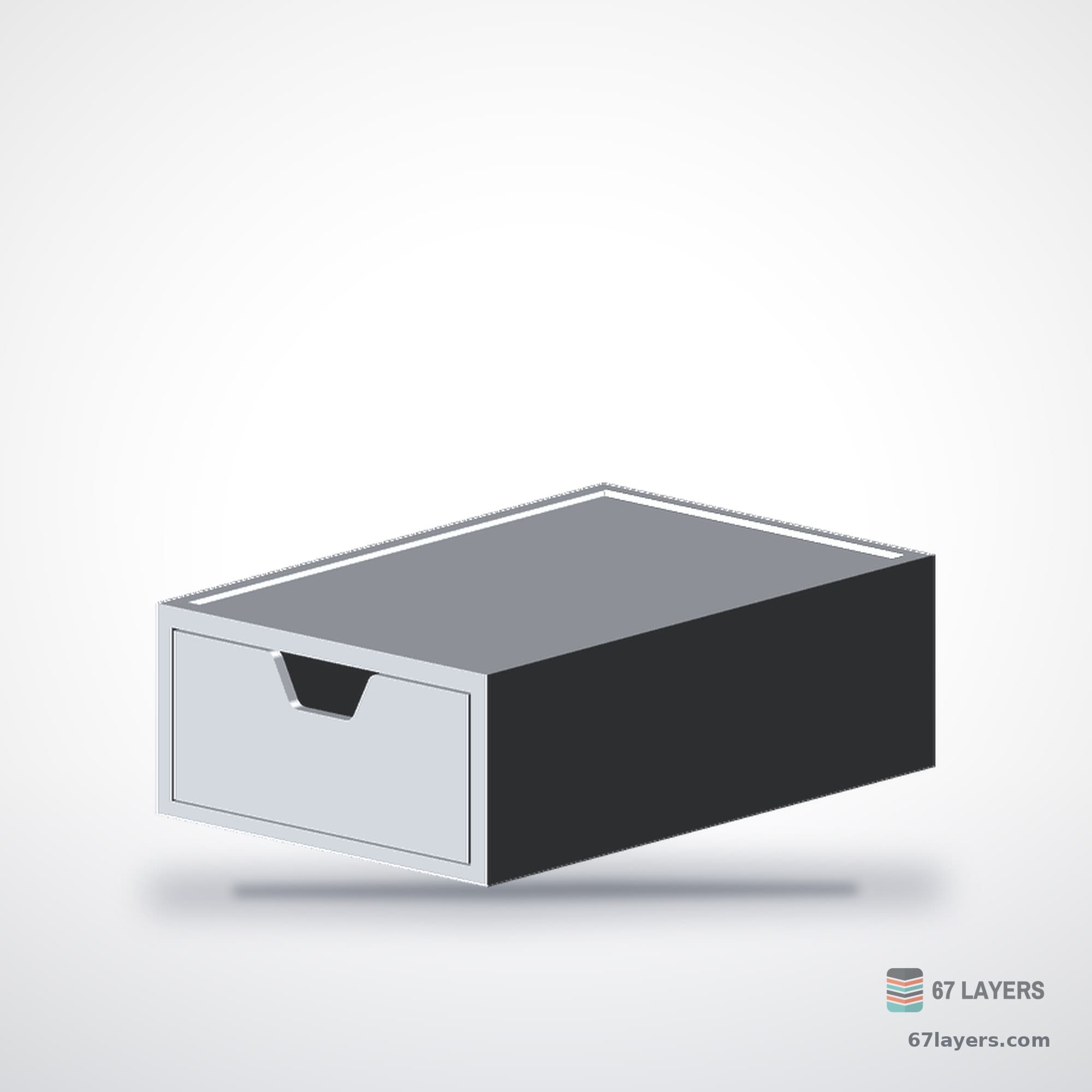 Stackable Drawer / Monitor Riser, alternate view 2