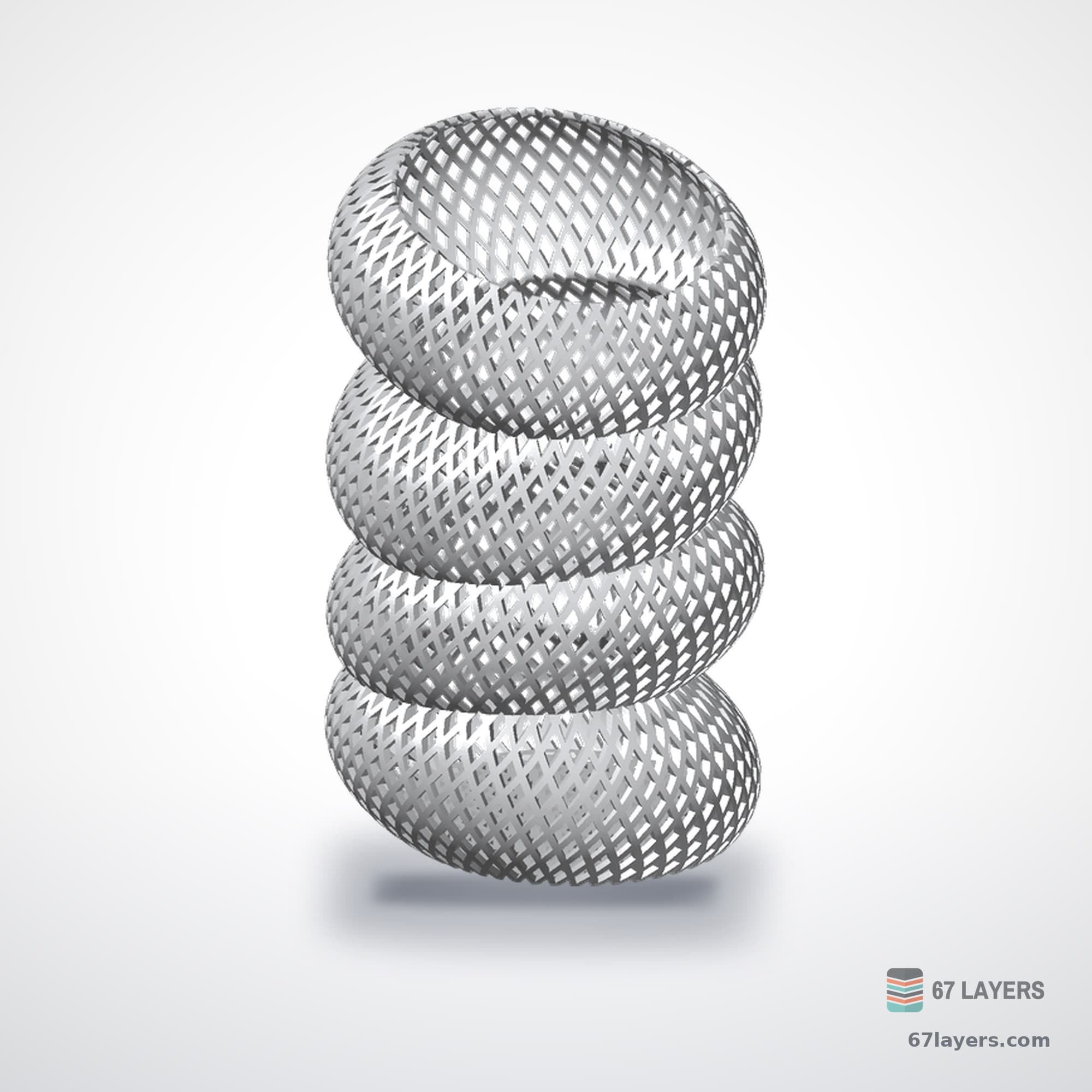 Elliptic Resonance Spiral Vase, alternate view 1